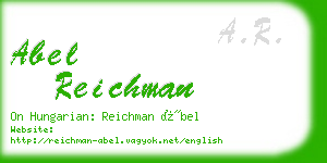 abel reichman business card
